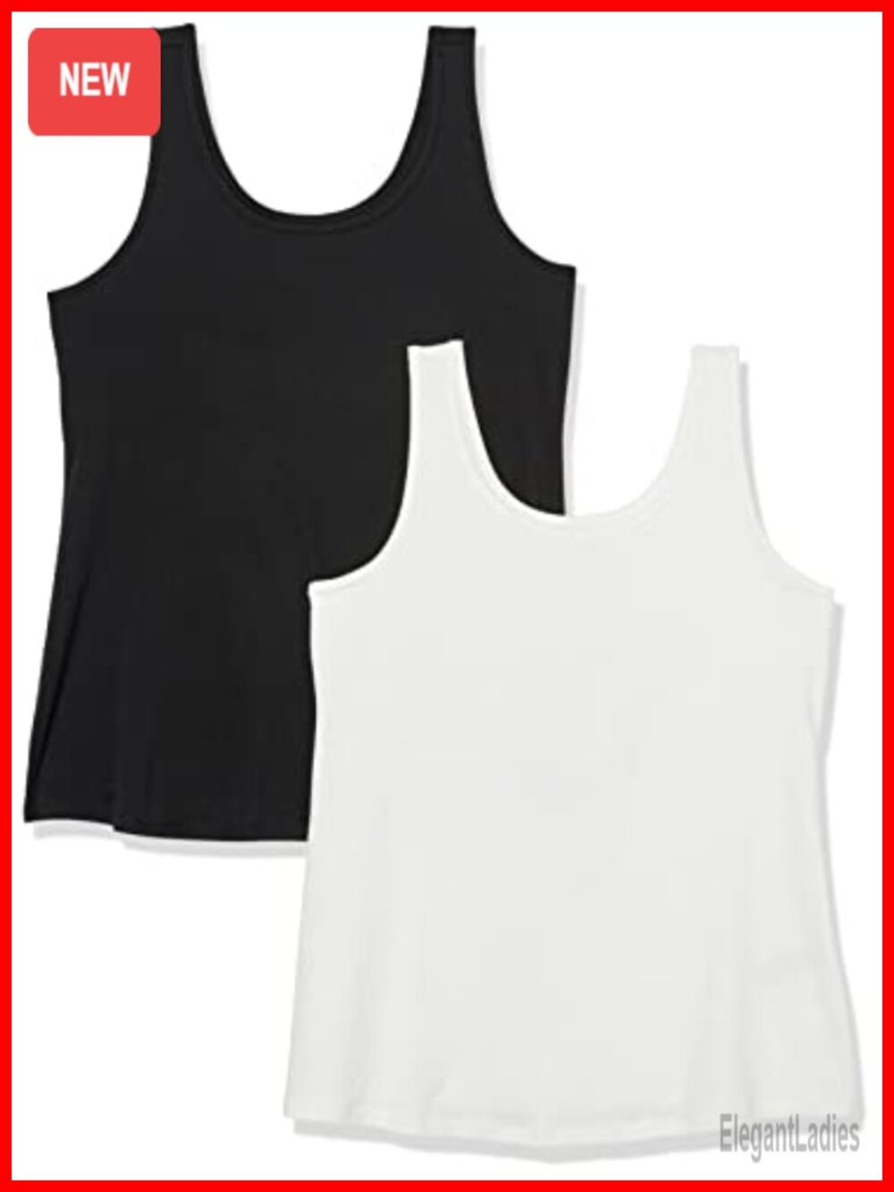 Plus Size Slim Fit Scoop Neck Rib Tank Top Sleeveless Layering Essential